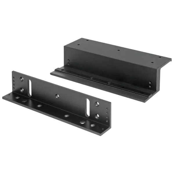 Seco-Larm - "Z" Brackets for 600 lb Series Electromagnetic Locks Indoor (Black)