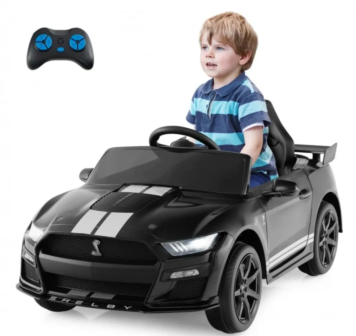 Super Cool 2025 Licensed Ford Shelby GT500 Mustang 1 Seater Ride On Car 12V | Ages 3-8 | Music | Remote