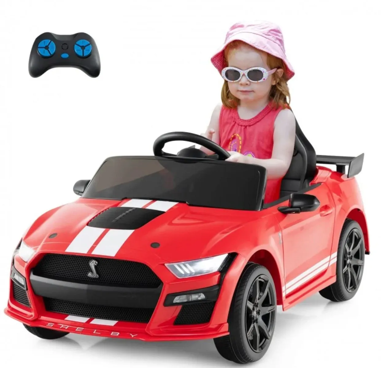 Super Cool 2025 Licensed Ford Shelby GT500 Mustang 1 Seater Ride On Car 12V | Ages 3-8 | Music | Remote