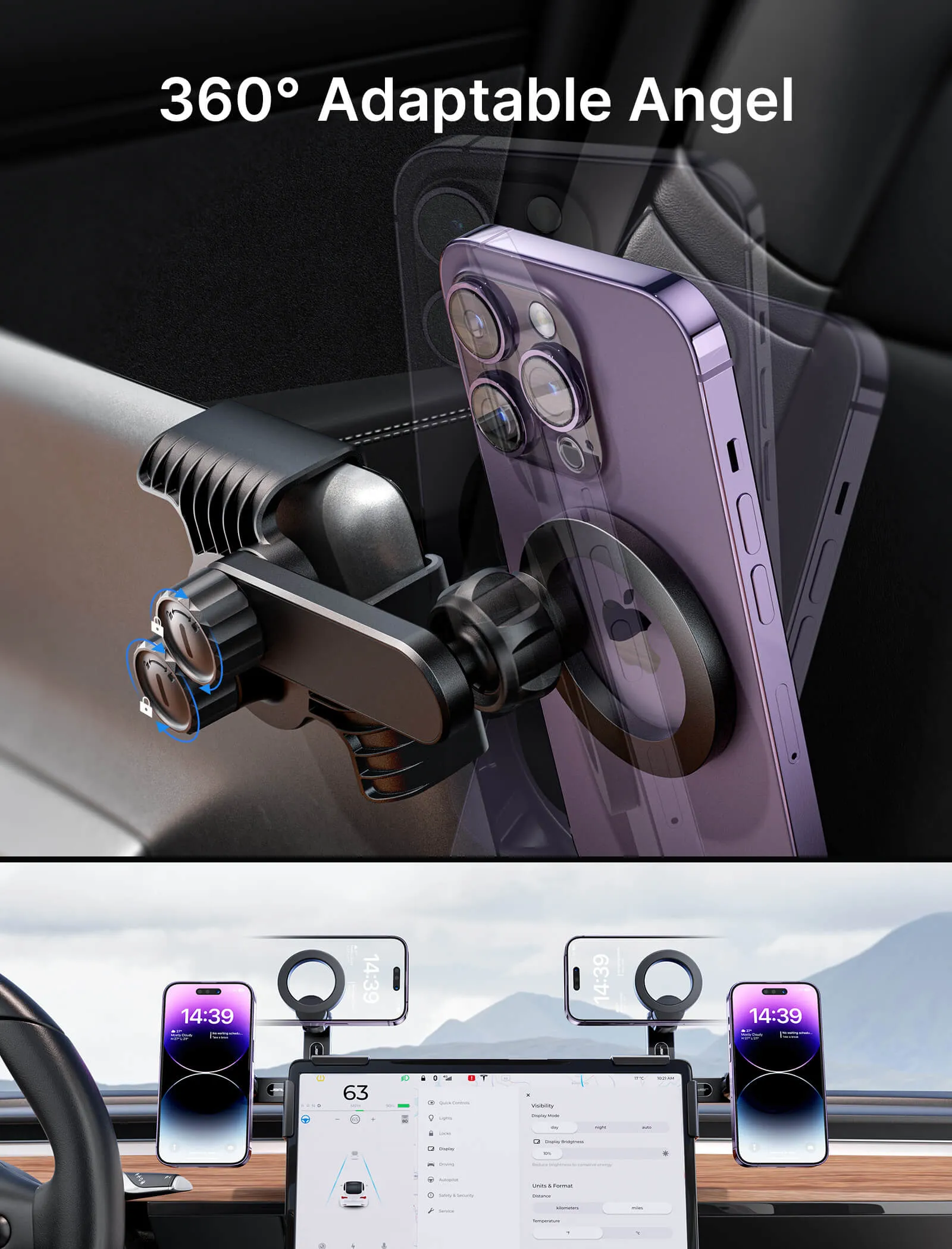 Tesla Mag-Safe Car Phone Mount