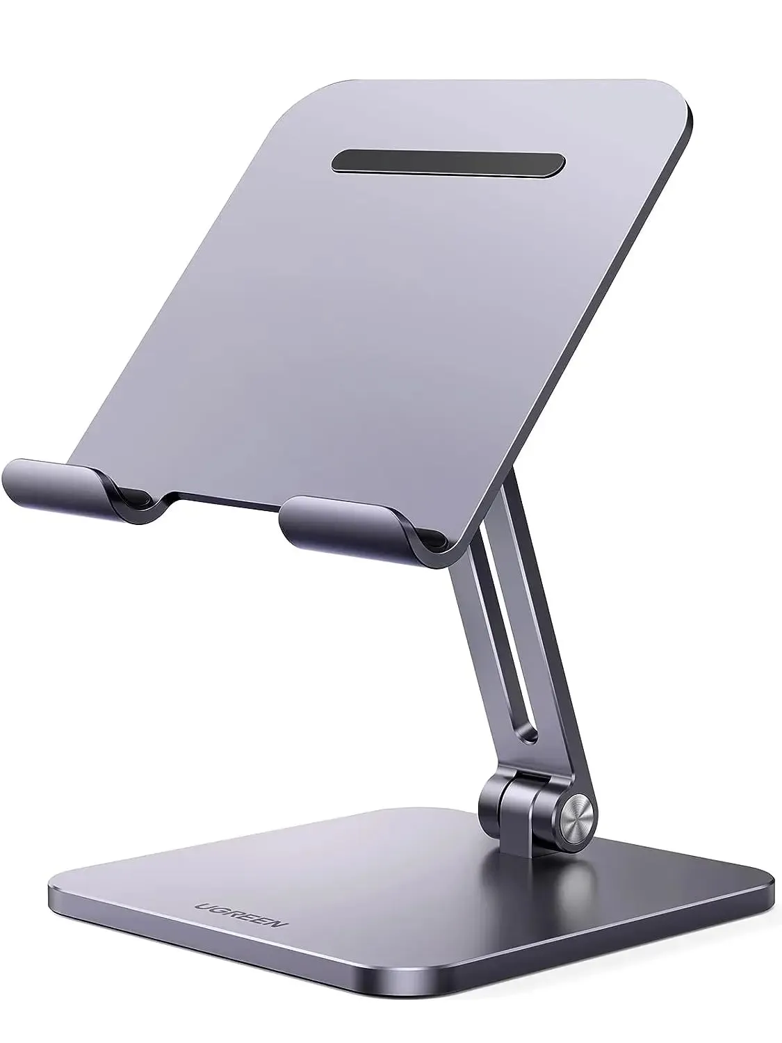 UGREEN Height Adjustable Aluminum Portable Mobile / Tablet Stand Compatible with ipad pro 12.9, 9.7, 10.5, ipad air Mini 4 3 2, iPhone 12 pro max, Nintendo Switch Tabletop etc. (40393)