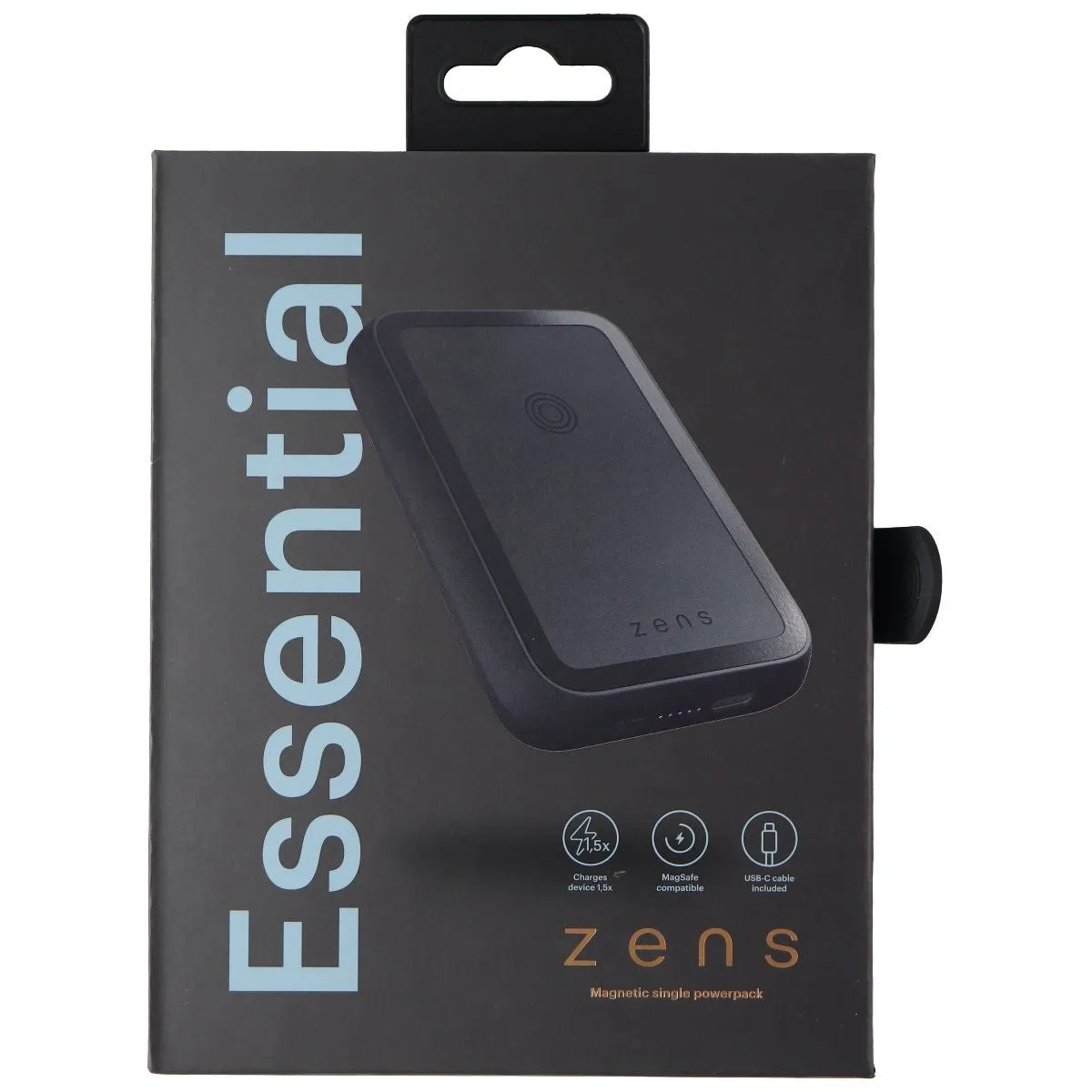 Zens Essential 4,000mAh USB Power Bank with MagSafe - Black